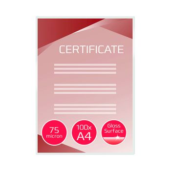 GBC Document Laminating Pouch Gloss A4 150 Micron (Pack of 100) 3740400