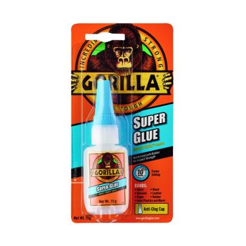 Gorilla Super Glue 15g (Bonds wood, paper, metal, ceramic, rubber and more) 4044201