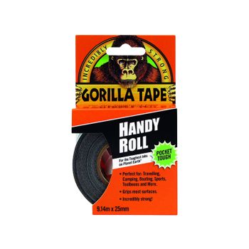 Gorilla Tape Handy Roll 25mm x 9.14m Black 3044401