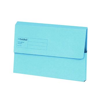 Exacompta Guildhall Document Wallet Foolscap Blue (Pack of 50) GDW1-BLU