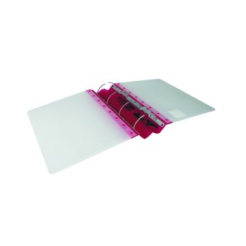 Guildhall GLX Ergogrip Ring Binder Frosted A4 Raspberry (Pack of 2) 4545