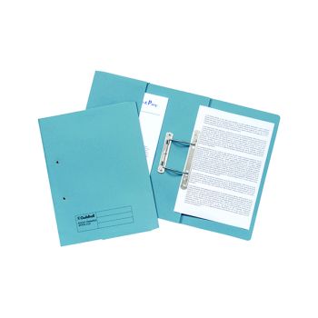 Exacompta Guildhall Transfer Spiral Pocket File 315gsm Foolscap Blue (Pack of 25) 349-BLU