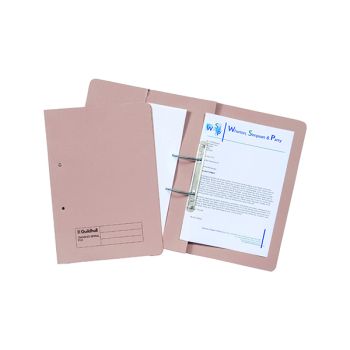 Exacompta Guildhall Transfer Spiral Pocket File 315gsm Foolscap Buff (Pack of 25) 349-BUF