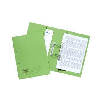 Exacompta Guildhall Transfer Spiral Pocket File 315gsm Foolscap Green (Pack of 25) 349-GRN