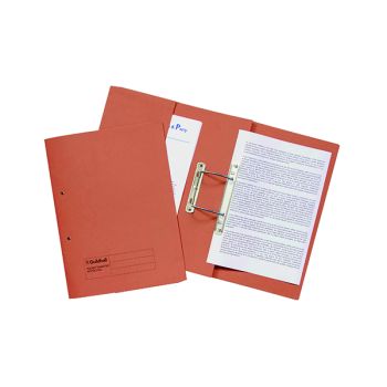 Exacompta Guildhall Transfer Spiral Pocket File 315gsm Foolscap Orange (Pack of 25) 349-ORG