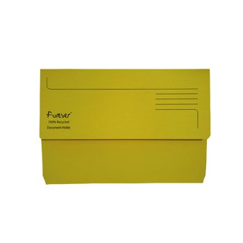Exacompta Forever Document Wallet Manilla Foolscap Bright Yellow (Pack of 25) 211/5003
