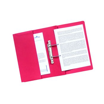 Exacompta Guildhall Heavyweight Transfer Spiral Pocket File 420gsm FC Red (Pack of 25) 211/6005