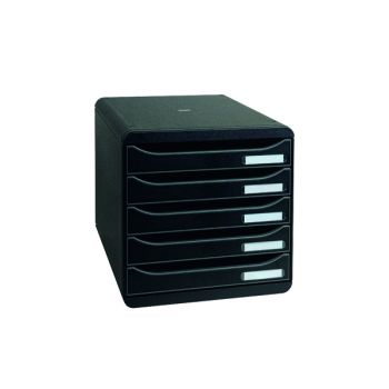 Exacompta Big Box Plus 5 Drawer Black 309714D