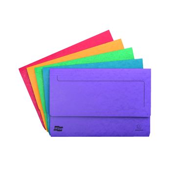 Exacompta Europa Pocket Wallet Foolscap Assorted A (Pack of 25) 4790