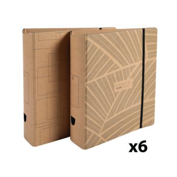 Exacompta Eterneco Lever Arch File 80mm A4 Assorted (Pack of 6) 53947E
