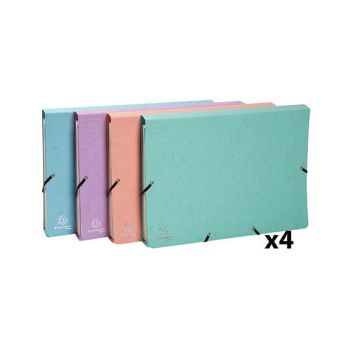 Exacompta Aquarel Multipart File 12 Pockets Assorted (Pack of 4) 58560E