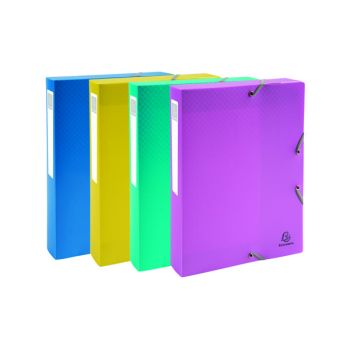 Exacompta Forever Young Box File PP 40mm A4 Assorted (Pack of 4) 59190E