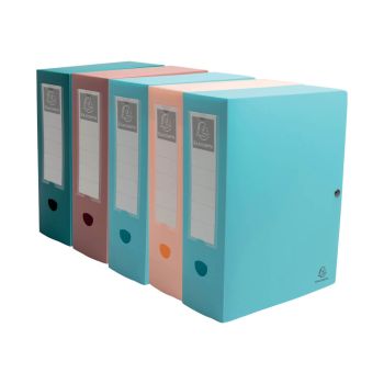 Exacompta Skandi Recycled Filing Box 100mm Spine A4 Assorted (Pack of 5) 89470E