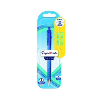 PaperMate Flexgrip Retractable Ballpoint Pen Medium Blue (Pack of 12) 2027752 - DISCONTINUED