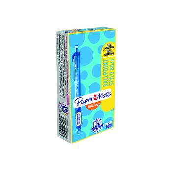 PaperMate Inkjoy 300 Retractable Ballpoint Pen Medium Blue (Pack of 12) S0959920