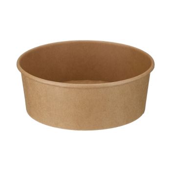 Go-Pak Round Kraft Bowl PE Lined 1300ml Kraft (Pack of 300) D48003