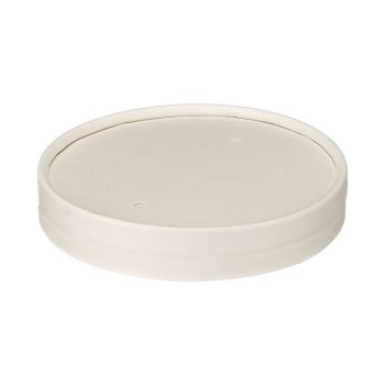 Go-Pak Soup Cup Lid PP Lined 16oz White (Pack of 500) D46013