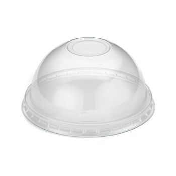 Go-Pak Domed Lid with Hole Recyclable PET 12 to 22oz/90mm (Pack of 1000) R11013