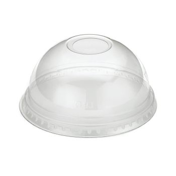 Go-Pak Domed Lid with Hole Recyclable PET 16 to 24oz (Pack of 1000) R10054