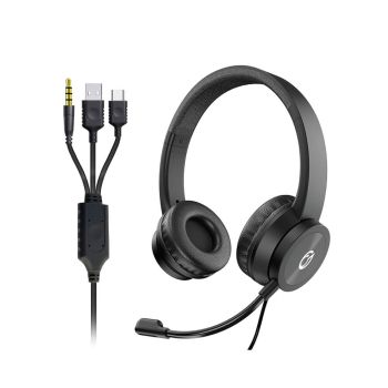 Connekt Gear Wired Headset USB-A/USB-C 3.5mm Jack TRRS 24-1532