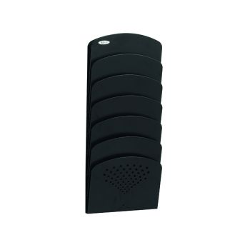 Safco 7 Pocket Wall Rack Black Steel 3185BL