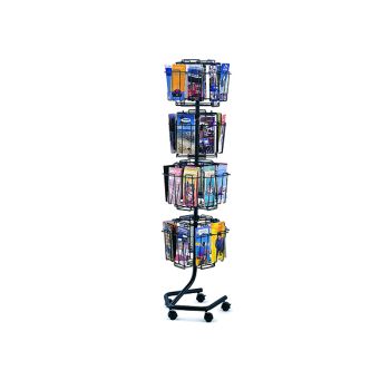 Safco 32 Compartment Rotating Wire Display Unit 1/3 A4 4128CH - DISCONTINUED
