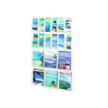 Safco 18 Pocket Deluxe Combination Magazine and Pamphlet Rack 5600CL
