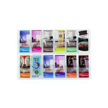 Safco 12 Pocket Deluxe Pamphlet Literature Rack 5604CL