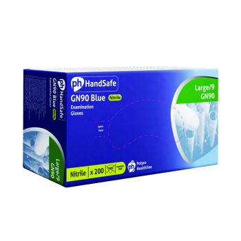 Handsafe Powder-Free Nitrile Gloves Large Blue (Pack of 200) GN90