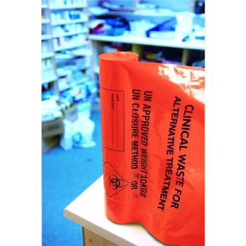 Clinical Waste Sack Heavy Duty Orange (Pack of 100) AT25/M085