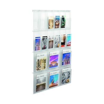 Helit Placativ Wall Display 18 Pockets Clear H6812302