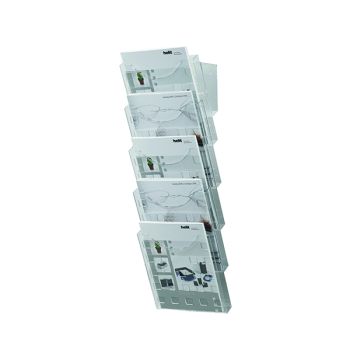 Helit 5 Pocket Literature Display Unit A4 (Dimensions: 214 x 150 x 578mm) H61031