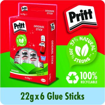 Pritt Stick Glue Stick 22g (Pack of 6)