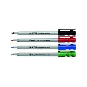 Ikon OHP Pen Non-Permanent Fine Point Assorted (Pack of 4) 7421WLT4