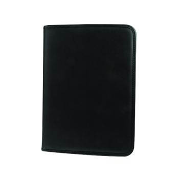 Monolith Leather Look Zipped Ring Binder A4 Black 2926