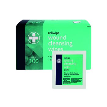Reliance Individually Wrapped Medical Reliwipe Wound Cleansing Wipes (Pack of 100) 745