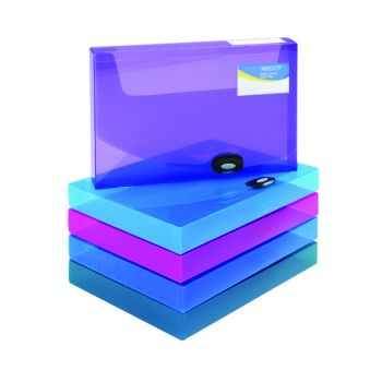 Rapesco Rigid Wallet Box File 40mm A4 Assorted (Pack of 5) 1048