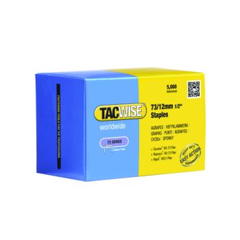 Tacwise 73/12mm Staples Galvanised Chisel Point (Pack of 5000)
