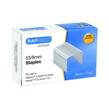 Rapesco 53/8mm Staples Chisel Point (Pack of 5000) 0750