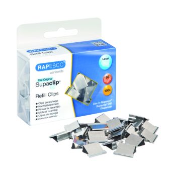 Rapesco Supaclip 60 Refill Stainless Steel (Pack of 100) CP10060S