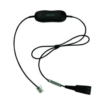 Jabra GN1221 Quick Disconnect (QD) to RJ9 Sound Limiter Coiled Cord 88007-99