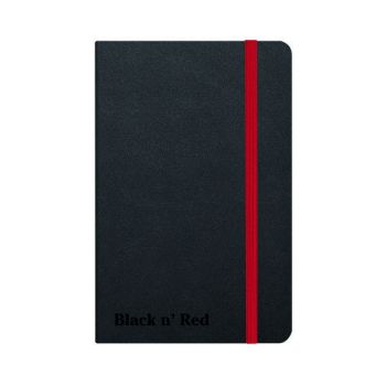 Black n' Red Casebound Hardback Notebook A6 Black 400033672
