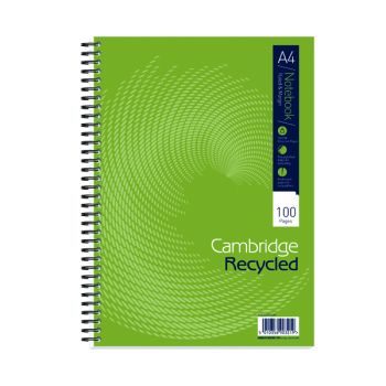 Cambridge Ruled Recycled Wirebound Notebook 100 Pages A4 (Pack of 5) 400020196