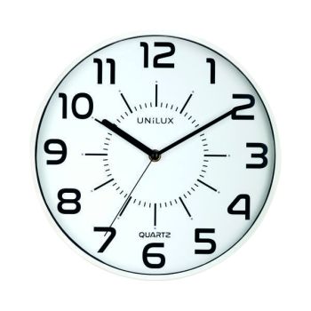 Unilux Pop Battery Clock White 400094282