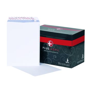 Plus Fabric C4 Envelope Pocket Peel and Seal 120gsm White (Pack of 125) D10303