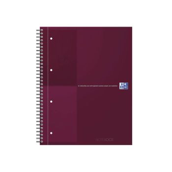Oxford Hardback Wirebound Notebook 160 Pages Special Edition A4+ Red 400194459-S