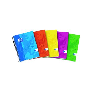 Oxford Touch Wirebound Hardback Notebook A5 Assorted (Pack of 5) 400110083