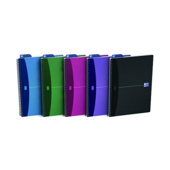 Oxford Poly Opaque Wirebound Notebook A4 Assorted (Pack of 5) 100101918