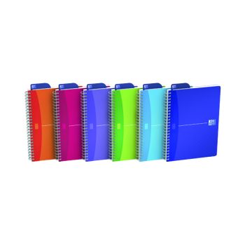 Oxford Poly Translucent Wirebound Notebook A5 Assorted (Pack of 5) 100104780