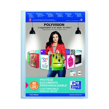 Oxford Display Book 20 Pocket PP A4 Clear 100206088